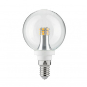 Лампа светодиодная E14 4W 2700K шар прозрачный 28319 лампочки