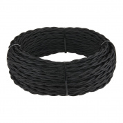 Ретро кабель Werkel витой двухжильный 1,5 мм черный W6452508 4690389165719